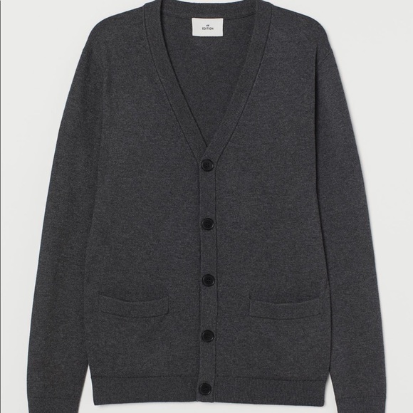 H&M Edition wool blend cardigan, size XS, dark grey - Picture 1 of 5